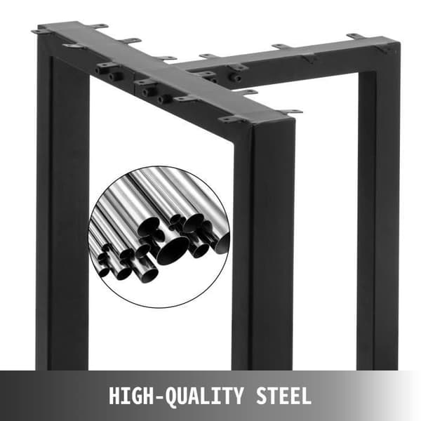 VEVOR Kompatibelt T-Format Skrivbordsstöd 41x46cm - 2-pack Stålben[JUN]