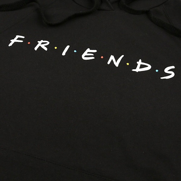 Friends Dam/Dam Logotyp Hoodie  svart/hvit Black/White S