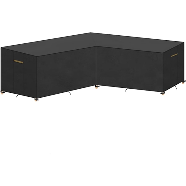 Vattentätt soffskydd, utomhusmöbelskydd trädgårdsmöbelpresenning möbelskydd L-formad hörnsoffskydd lämplig 215x215x87cm