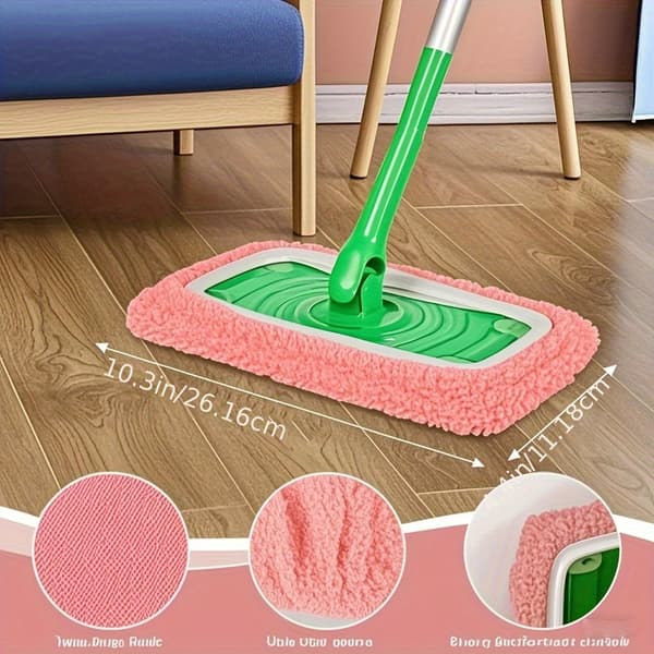 Vaskbare mikrofiber moppepuder sæt med 5, lyserøde, til tør og våd støvsugning 5 st