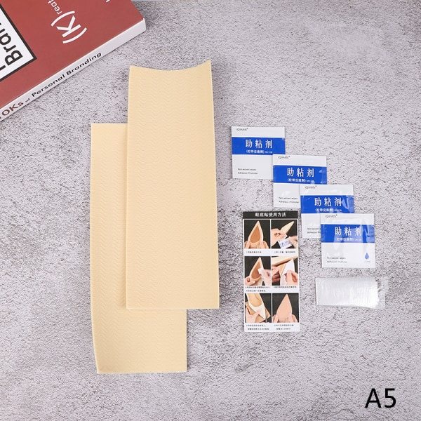 1Par Skosula Skydd Anti-Slip Gummisulor Yttersulor Aprikos