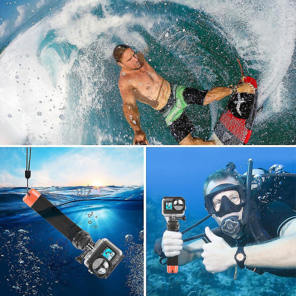 Gopro Hero 10 9 8 7 6 5 4 3+ 2 1 Vattentätt Flytande Grepp