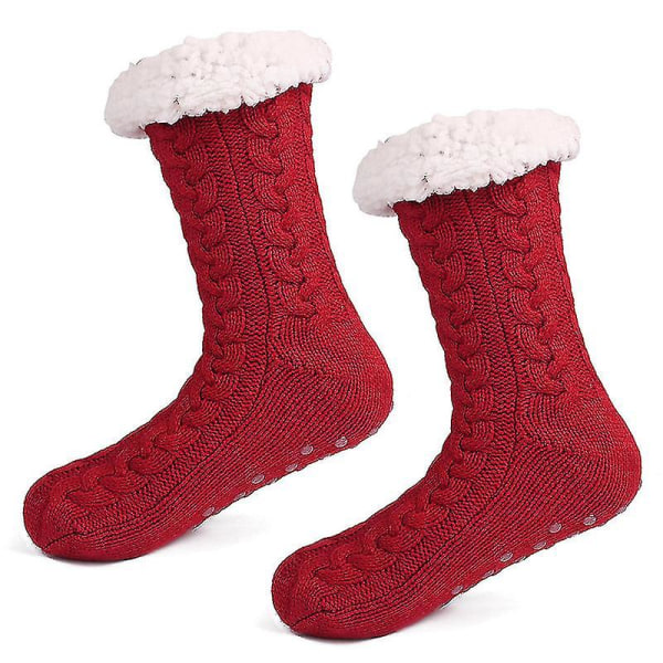 Women's Slipper Socks With Grip Non-Slip Thick Fuzzy Socks Winte