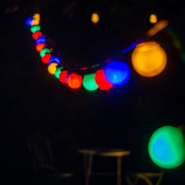 m flerfärgade LED-slingor med 20 bollar