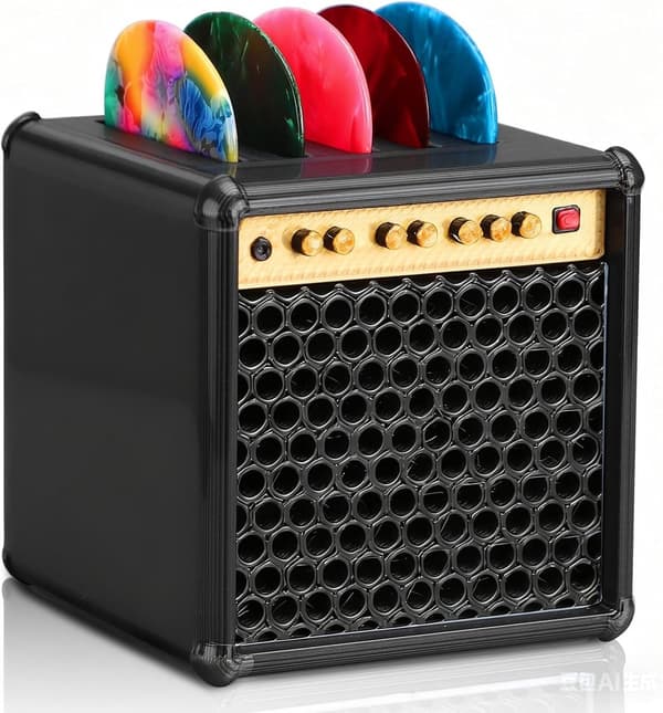Guitar Pick Holder - Guitar Pick Box - Amplifier - Speaker Style Pick Case