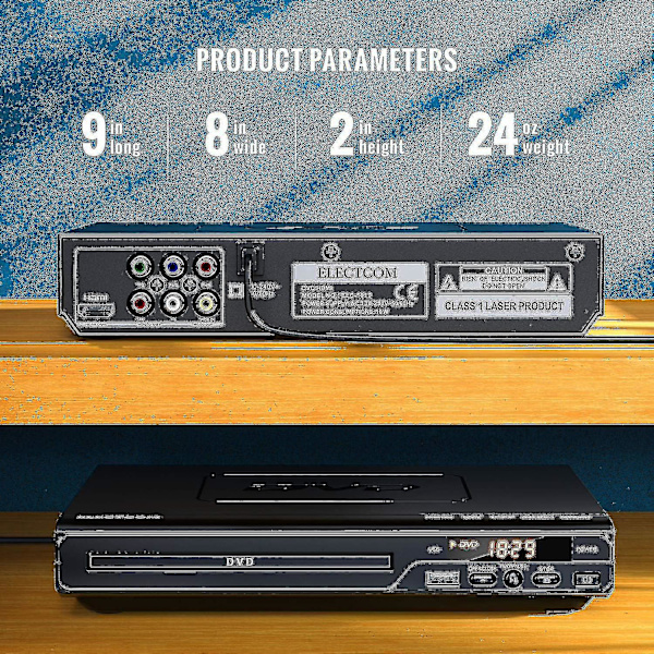 DVD-soitin televisiolle, Blu-ray DVD-soitin kaukosäätimellä, HDMI-kaapeli (sisältää puhdistusliinan) Wigslar