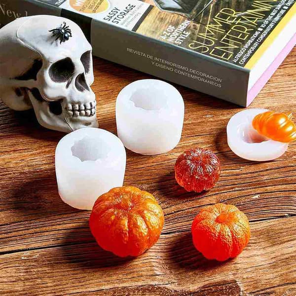 3D Silikonpumpaformar för Halloween Tårtdekoration [JUN] M