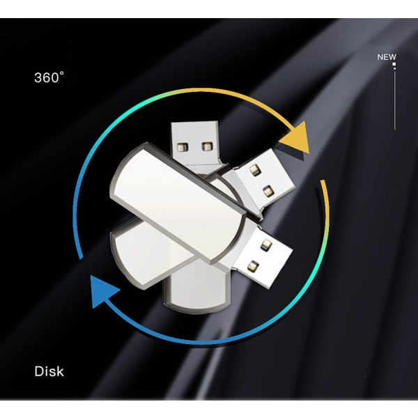 USB -minne, höghastighetsroterande U-disk, stor kapacitetslagring