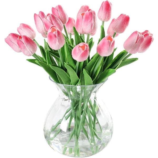 Set med 10 realistiska tulpanblommor i latex [JUN]