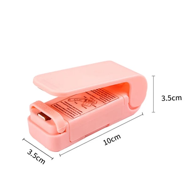 Minilamineringsmaskin Manuell Forseglingsklemme Lodding Bærbar Termisk Vakuumforsegling Plast Stängpåse Matsparer Pink 01