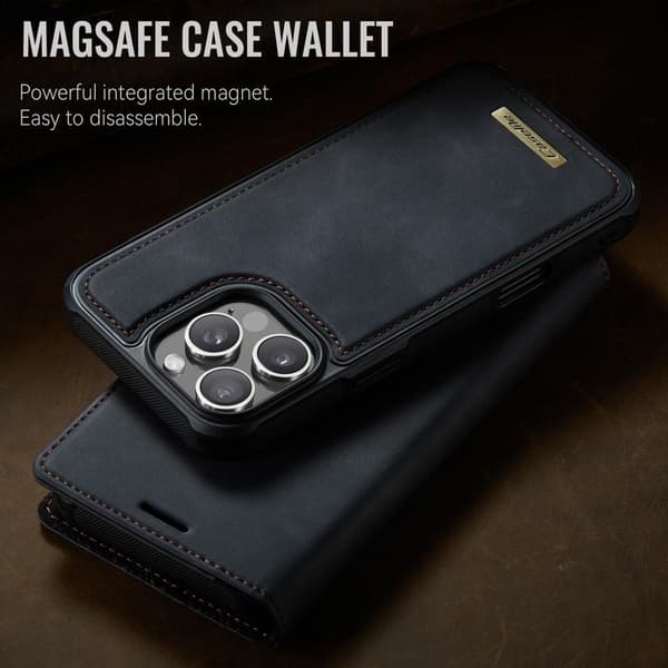 MagSafe Avtakbart Lommeboketui for iPhone 17 Pro Max, 3 Kort Holder med RFID[JUN] blå