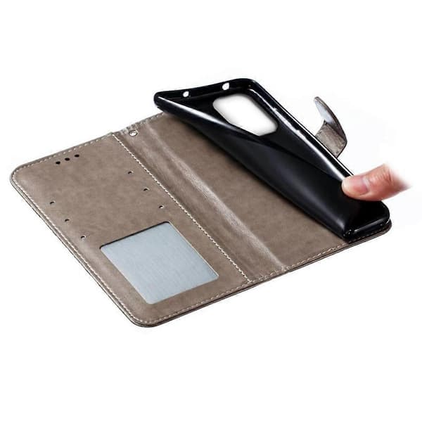 Samsung Galaxy A56 5G PU Læder Mandala Wallet Case i Grå[JUN] Multicolor Grey
