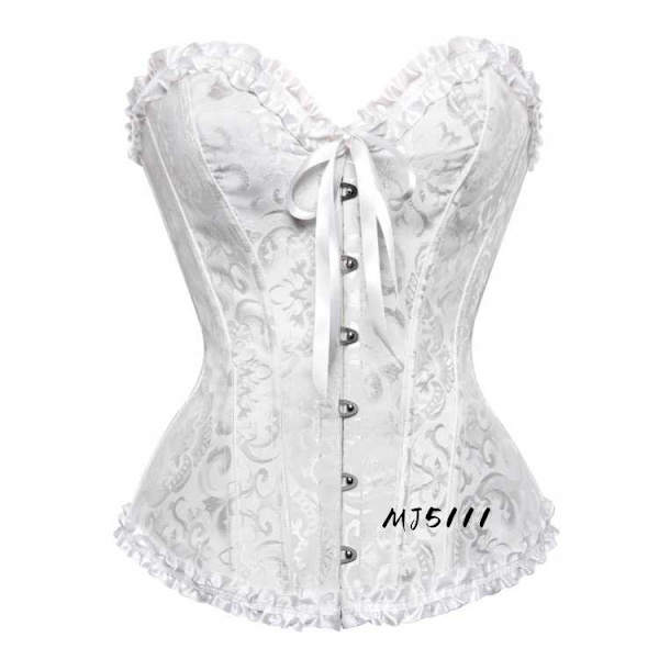 Eurooppalainen ja amerikkalainen palatsi rinnat tukeva hääpuku seksikäs vyötäröllä kiinnitettävä vatsa vyö vyötäröllä kiinnitettävä korsetti MJ51 Valkoinen White XL
