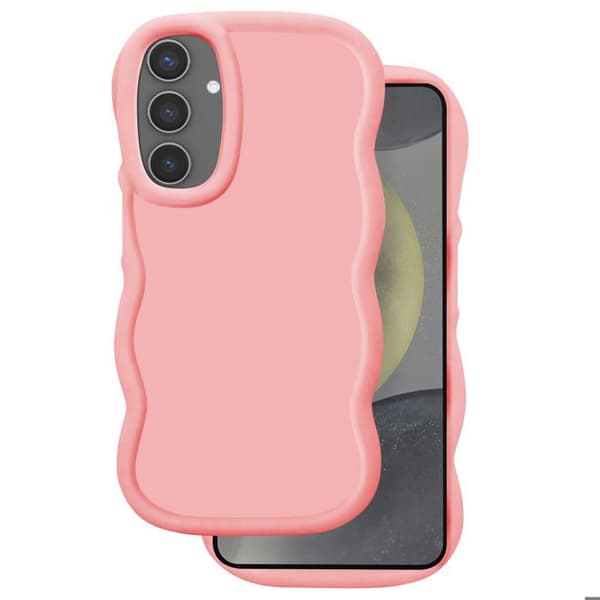 Stötsäkert silikonfodral för Samsung Galaxy S24/S25 i rosa [JUN] Rosa
