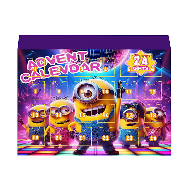 Despicable Me Minions Adventskalender 2024, Julkalender för Barn Semesterräknare 24 Dagar Figur Blind Box Hem & Samlarobjekt för Fans