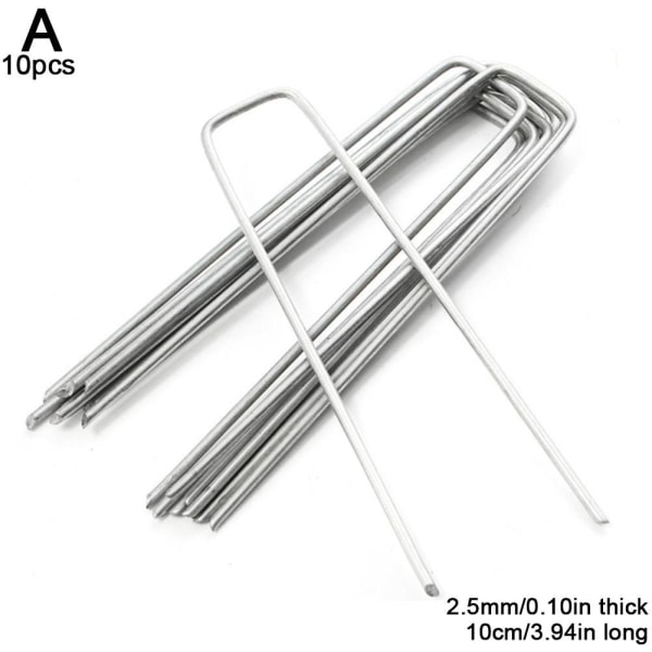 U-formede teltpinde Galvaniserede Sikre jorden Staple's Have silverA 10CM