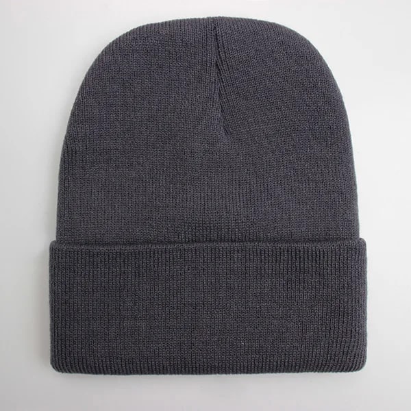 Unisex Yksivärinen Pipo - Syksy & Talvi - Villasekoite - Pehmeä & Lämmin - Neulotu Pipo - Miehet & Naiset - Skullcap - Gorro - Hiihtopipo - 24 Väriä Dark gray