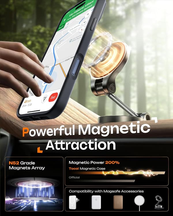 iPhone 17 Pro Max Deksel med Full Kamerabeskyttelse & Magnetisk Ring[JUN]