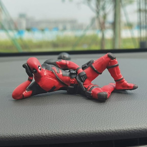 Deadpool Biltillbehör, Klassiska Animefigurer Modell för Hem, Bil, Skrivbord och Datordekorationer