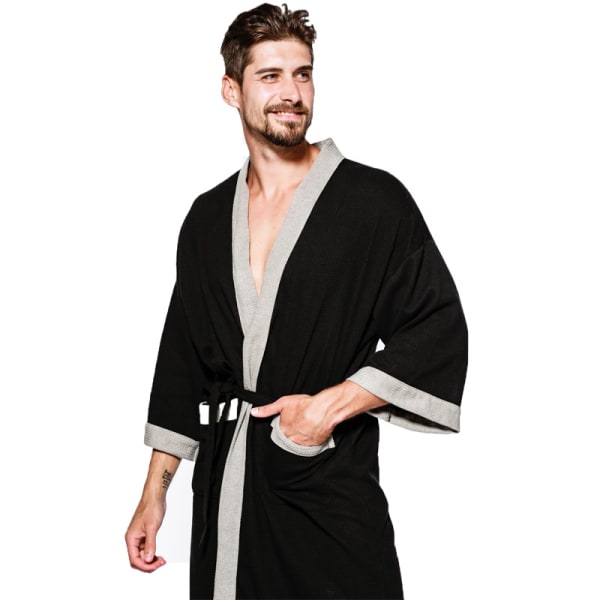 Men's Nightgown Hotel Cotton Bathrobe Sweat Sauna Bath Towel