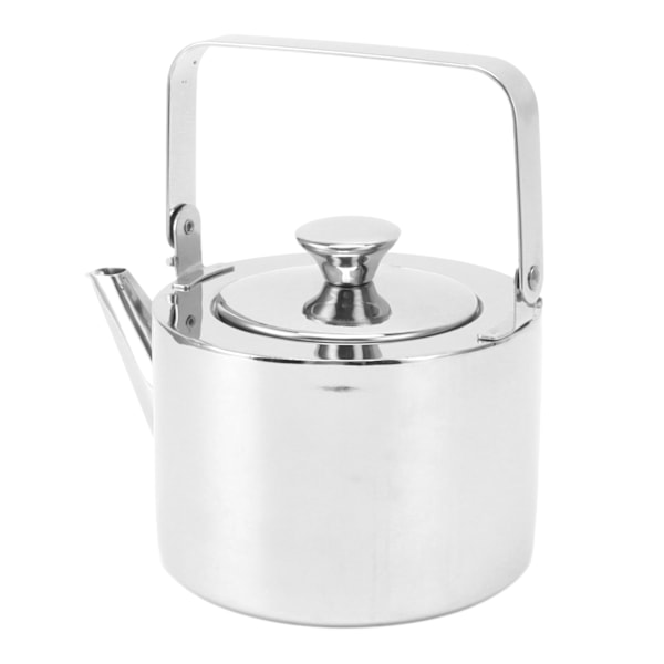 Tekande i rustfrit stål med si Fortykked fløjtende tekande i metal med ergonomisk håndtag til alle komfurer Lille, 1L 0.6