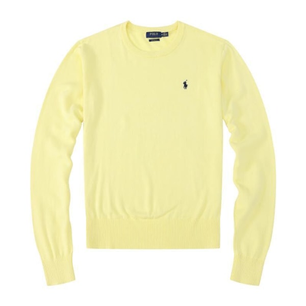 Polo Ralph Lauren Herr T-shirt Casual Långärmad Rundhalsad Topp T-shirts Ljusgul Light Yellow M