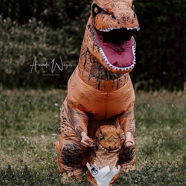 Oppustelig T-Rex Jumpsuit Kostume til Halloween Fester [JUN]