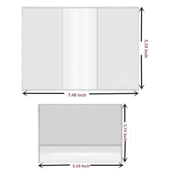 5-pakning passbeskyttelse, passbeskyttelse i gjennomsiktig plast, for pass i standardstørrelse Rfid ID-kortbeskyttelse