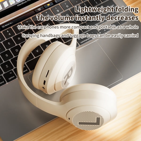 Trådlöst headset Bluetooth headset Subwoofer Stereo svart