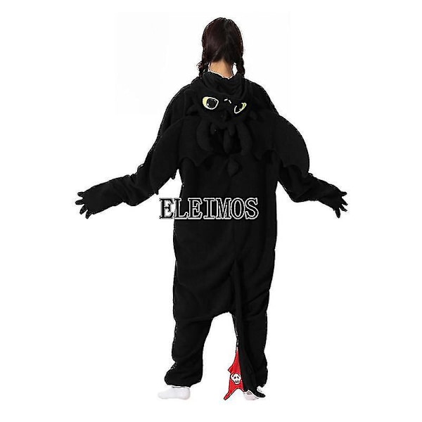 Aikuisten Kigurumi Onesie Sarjakuva Hampaaton Pyjama Aikuisille Naisille Miehille Eläin Pyjama Kotivaatteet Halloween Cosplay Juhlapuku[HK] Valkoinen White XL Fit 178-188cm