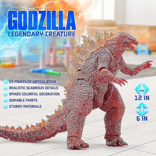 King Of The Monsters Leikkihahmo - Godzilla Actionhahmo - Dinosaurus Leikkikalut Godzilla - Elokuvahirviö Sarja Godzilla. red