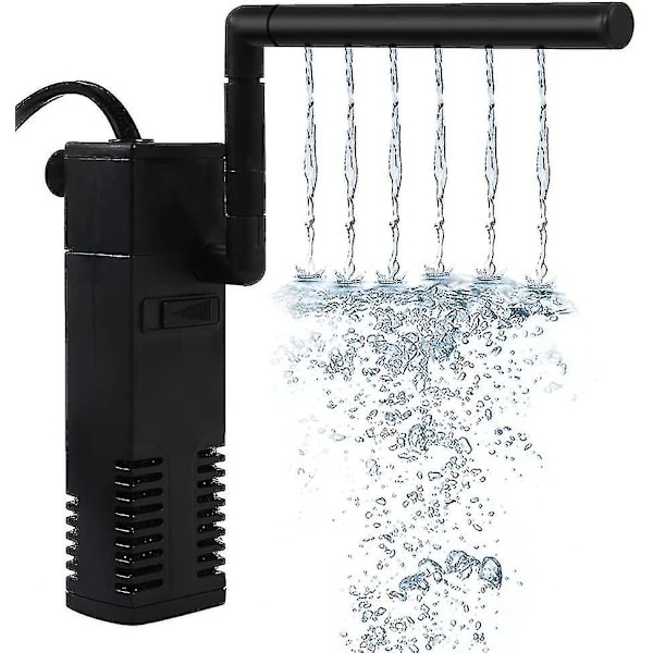 Justerbart flöde Akvarium Internt Filter & Vattenpump för 20-250L Tankar[JUN]