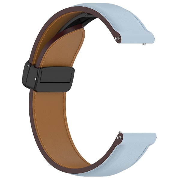 20 mm fällbart läderspänne klockband för Samsung Galaxy Watch6 40 mm 44 mm/Watch6 Classic 43 mm 47 mm Sky Blue
