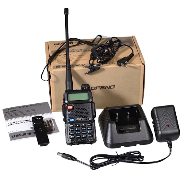 Baofeng UV-5R VHF UHF Dubbelbands Walkie Talkie Komradio Jaktradio 800
