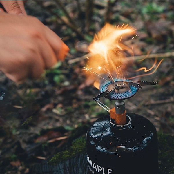 Fire-Maple Campingspis, Mini Bærbar og Sammenleggbar Titangasskomfyr Ultralett Utendørs Piknik Vandringsspis 2300W FMS-116T