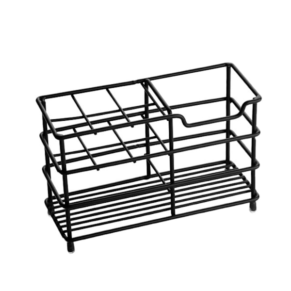 Tandbørsteholder Opbevaringsstativ SORT 6 GRID black