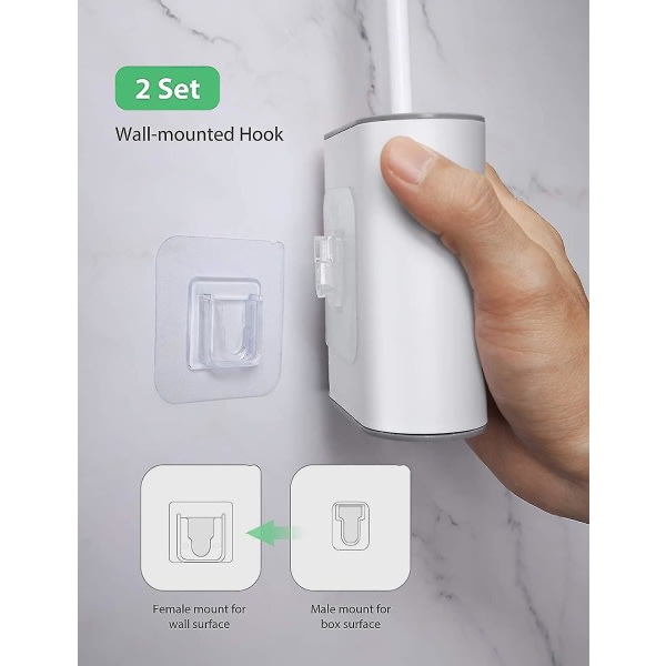 Silikon toalettborste med hållare Antibakteriell väggmonterad