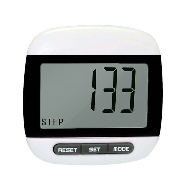 LCD Skridttæller Pedometer Kilometer Tracker SORT Black