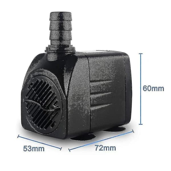 Dränkbar pump, ultratyst vattenpump med fontänpump