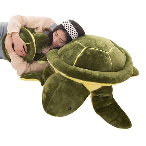 Blød Havskildpadde Plyslegetøj - Udstoppede Dyr Krammepude [JUN] 85cm
