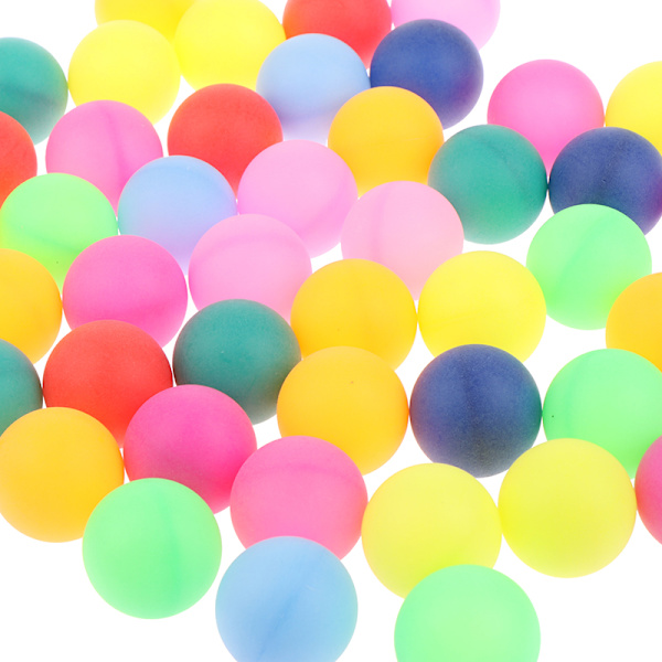 50-pack Färgglada Pingisbollar 40mm Roligt Bordsspel one size