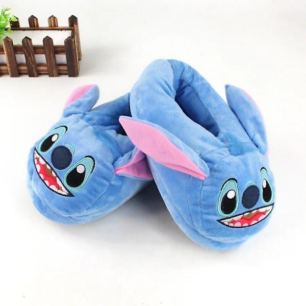 Stitch Bomuldsstoflor Baby Hem Anime Tegnede Vinter Varme Indendørs Sko Plysj Udstoppede Hjemmesko Fødselsdagsgaver Whit White Eu size 35-40