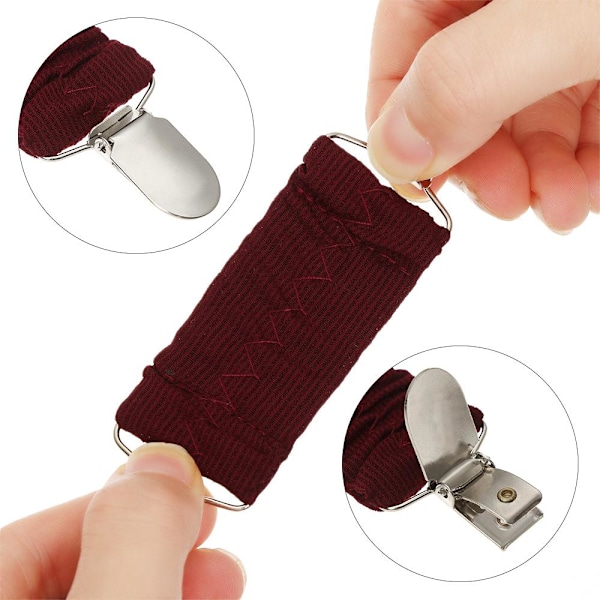 2 kpl Fit Dress Cinch Clips Elastisen vaatteen kiinnike mekon kiristämiseen 2pcs wine red