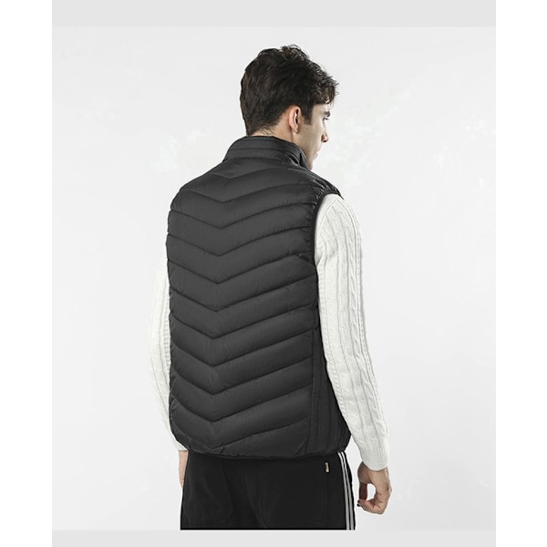 INF Varmevest med 9 varmezoner vaskbar Sort XL