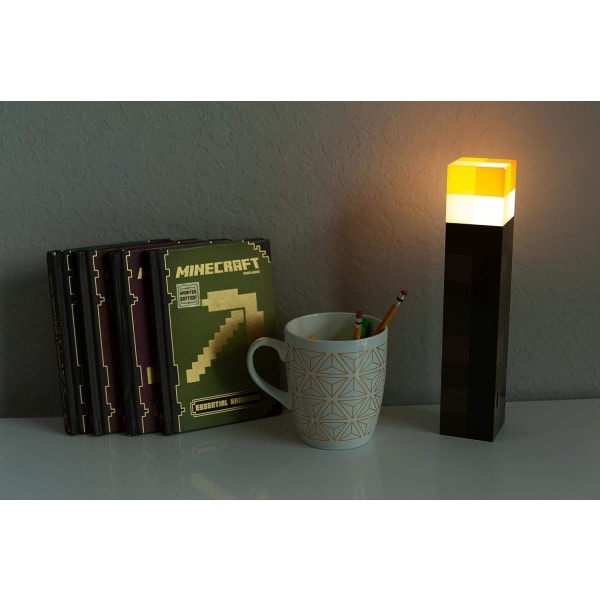 Minecraft Brunsten Fackla - 11 tum LED-nattlampa - USB C
