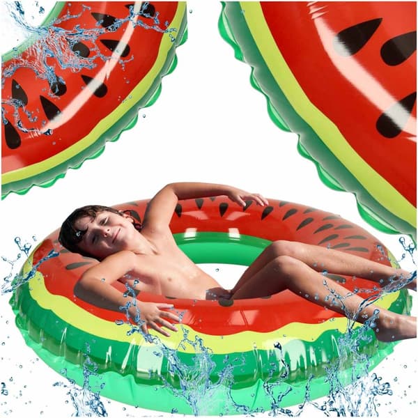 Inflatable swimming ring watermelon 80 cm PVC max 60 kg 210
