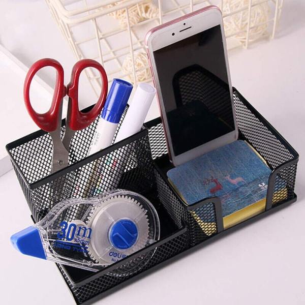 Mesh Skrivbord F rvaring Box Office Supplies Box med pennh llare en