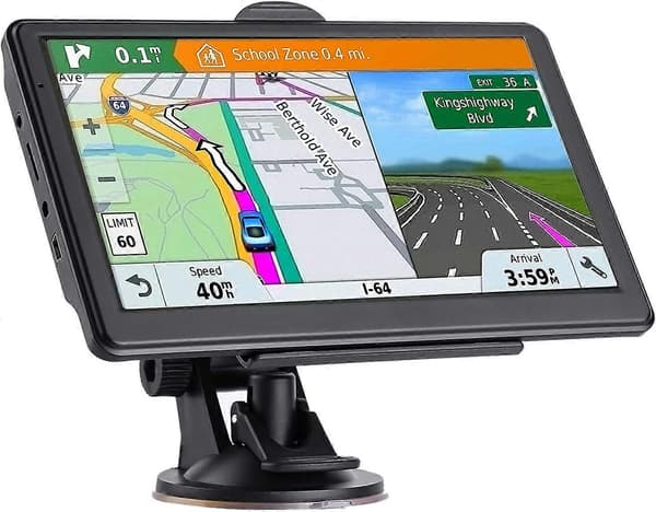 7\" Bil GPS Navigator med Röstvägledning & Varningar för Hastighetskameror 2024 Kartor[JUN]