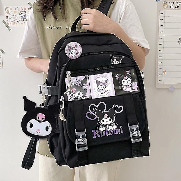 Sanrio-reppu, opiskelijareppu, suuri kapasiteetti, anime Hellokitty Cinnamoroll Kuromi Melody Kawaii, vedenpitävä - täydellinen