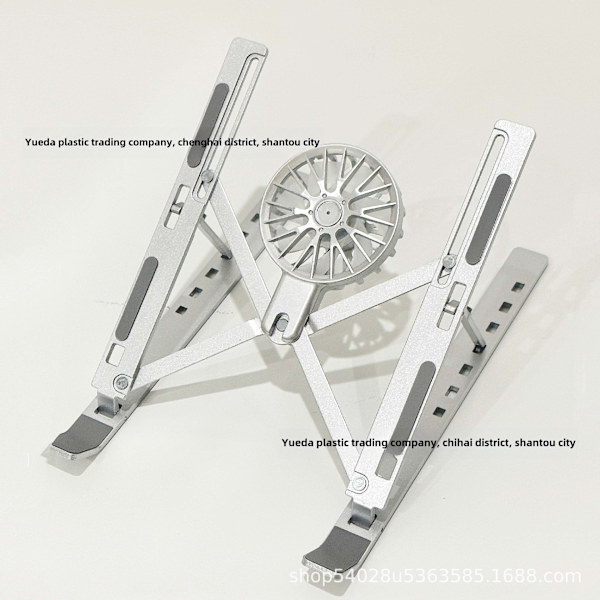 Bærbar computer stand Foldbar varmeafledning aluminiumslegering stand Bærbar opbevaring løfte bærbar computer stand (sølv med blæser)